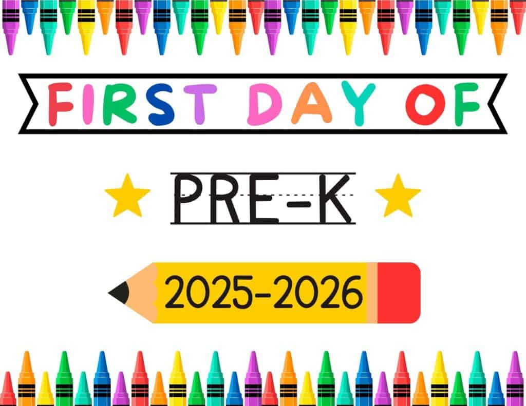 Free Printable First Day Of School Signs For 2025 - Prudent Penny with 100 Days of School 2026 Free Printable