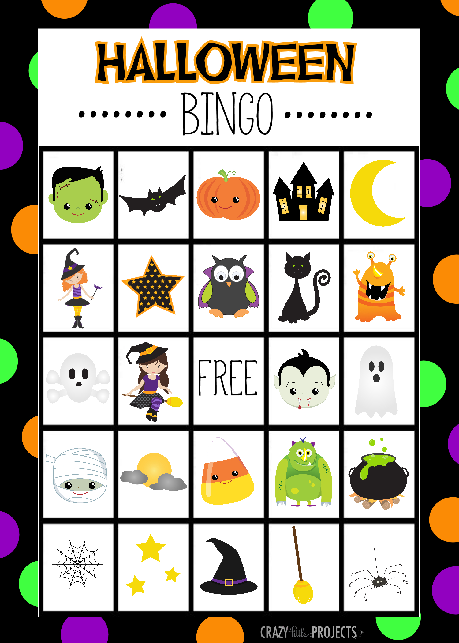 Free Printable Halloween Bingo Game - Crazy Little Projects inside Free Printable Halloween Bingo Cards with Numbers
