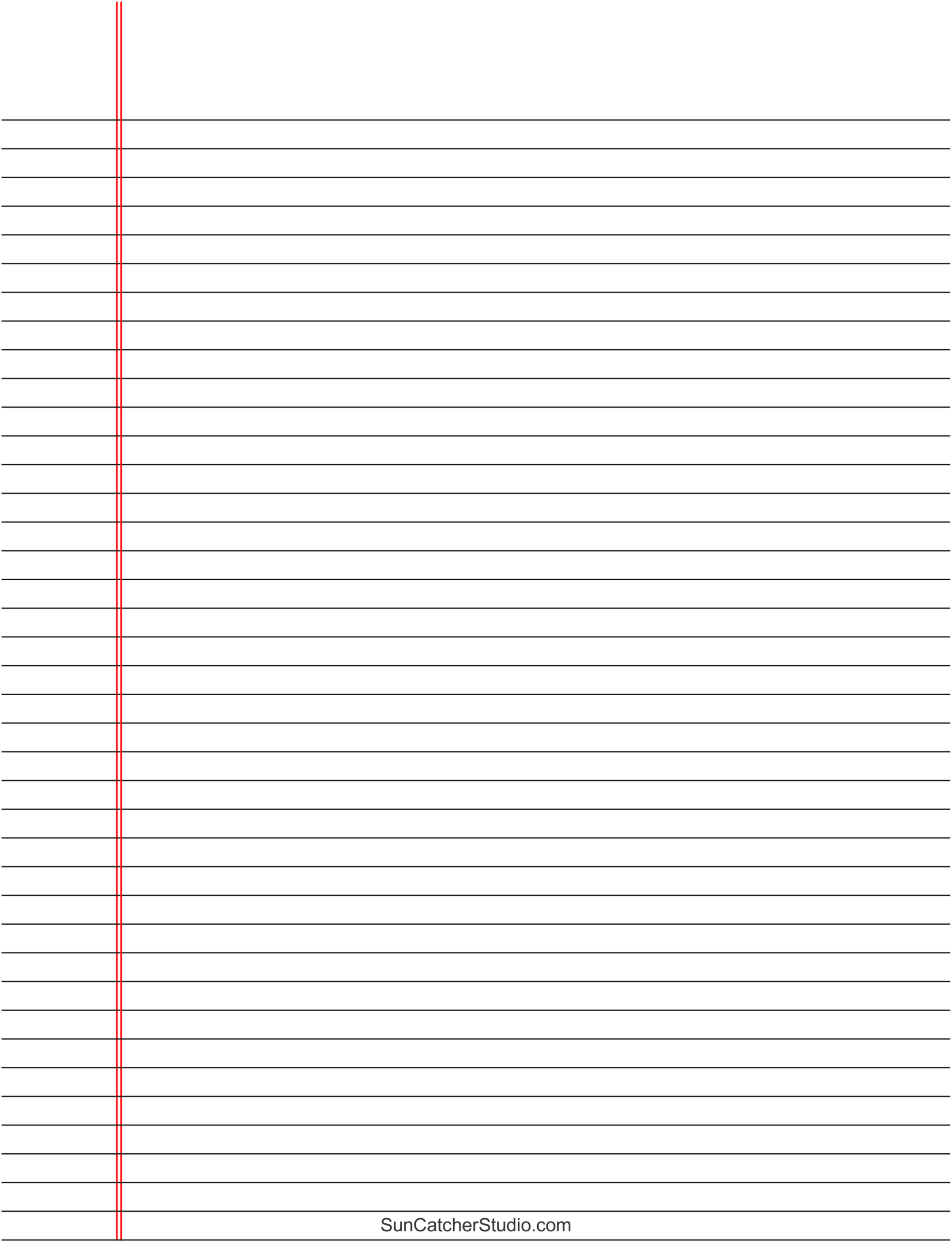 Free Printable Lined Paper (Handwriting, Notebook Templates in Printable Notebook Paper With Lines