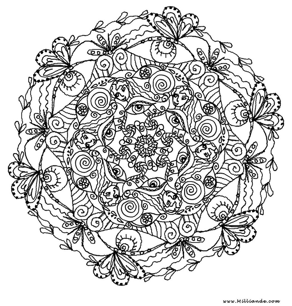 Free-Printable-Mandala-Coloring-Pages-For-Adults | Juste Etre intended for Free Printable Mandalas For Adults