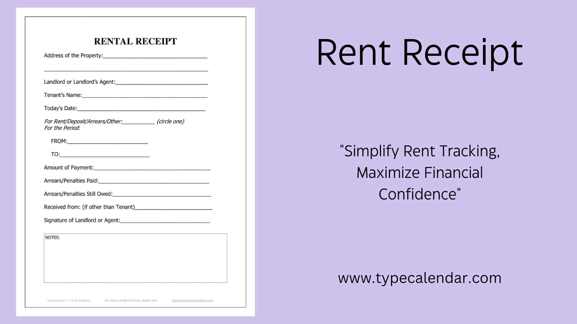 Free Printable Rent Receipt Template [Word, Excel] +Fillable Download within Printable Rent Receipt Template