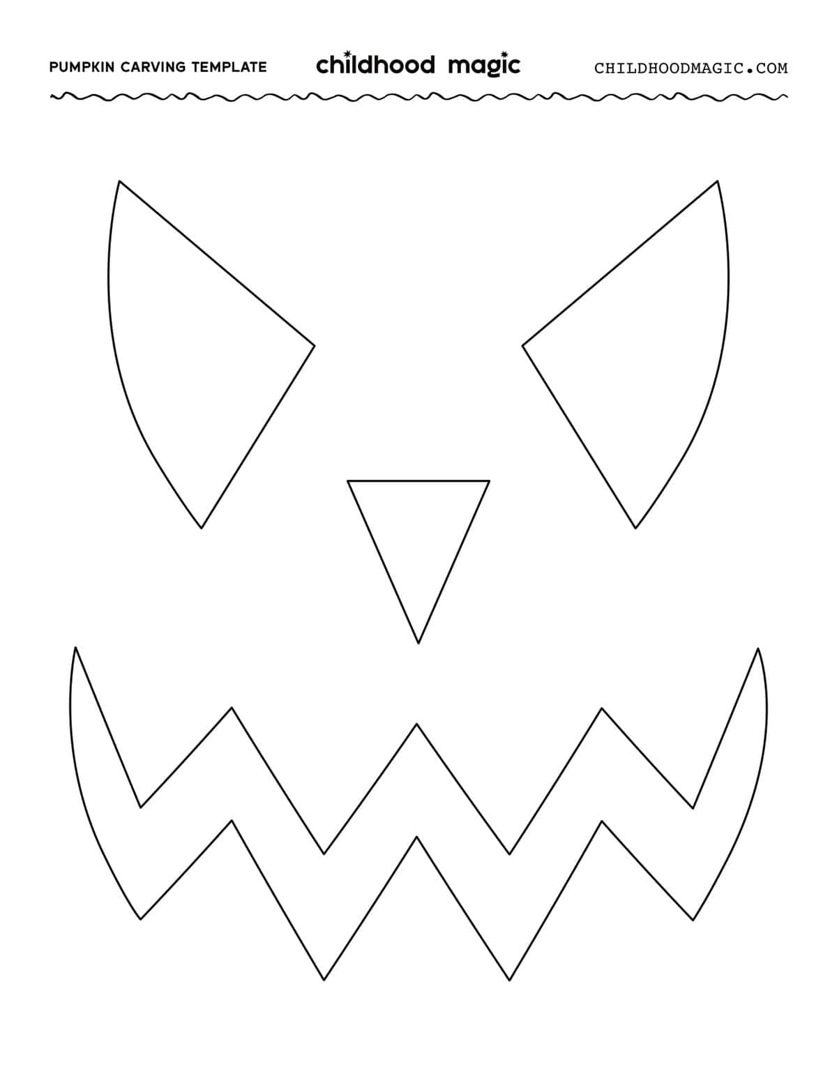 Free Printable Templates For Carving Pumpkins - Childhood Magic for Jack O Lantern Faces Printable
