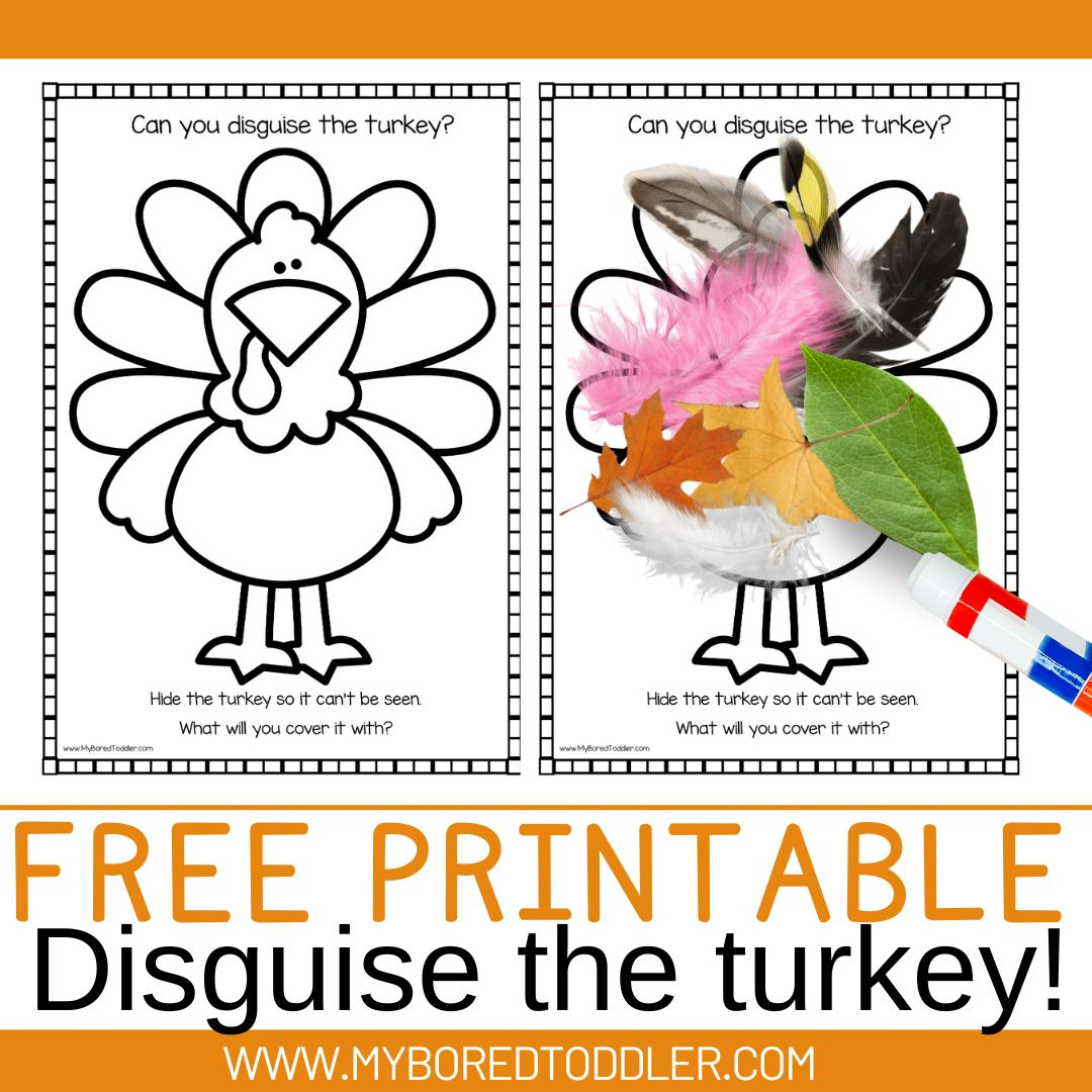 Free-Printable-Thanksgiving-Disguise-The-Turkey - My Bored Toddler pertaining to Thanksgiving Disguise a Turkey Free Printable