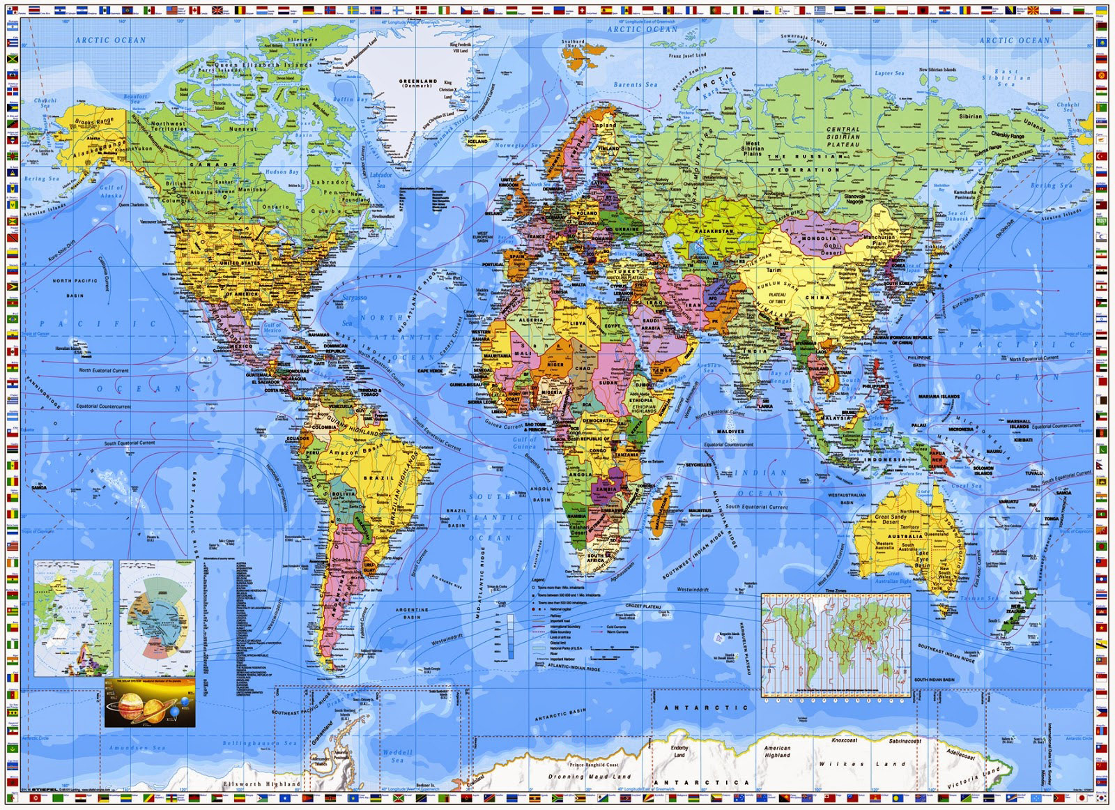 Free Printable World Map Poster For Kids [Pdf] in Printable Full Page World Map