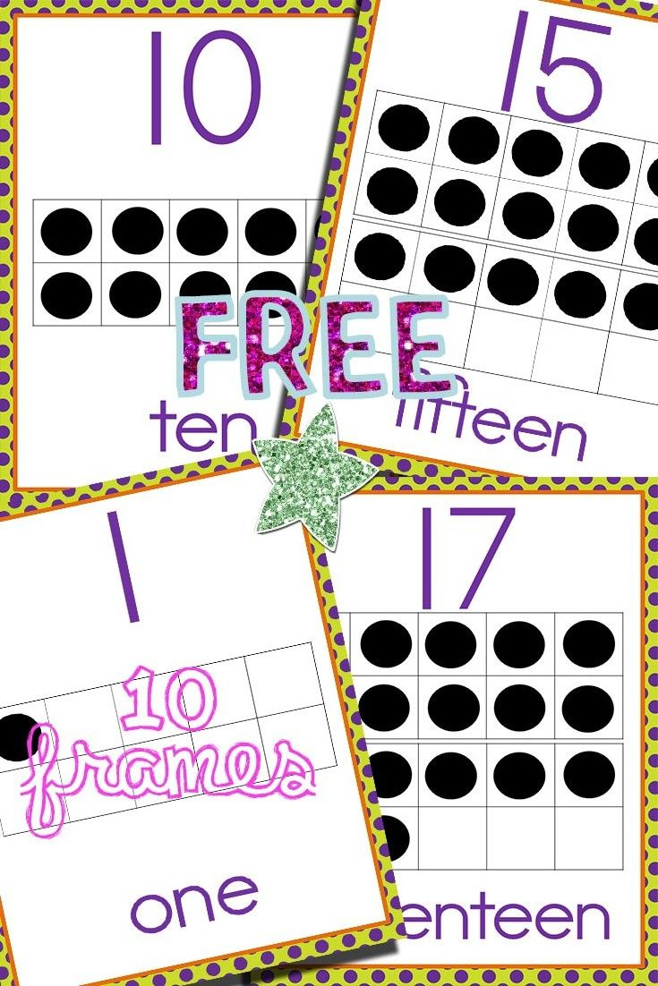 Free Ten Frames (1 To 20) Posters pertaining to Printable Ten Frames 1-20 Free