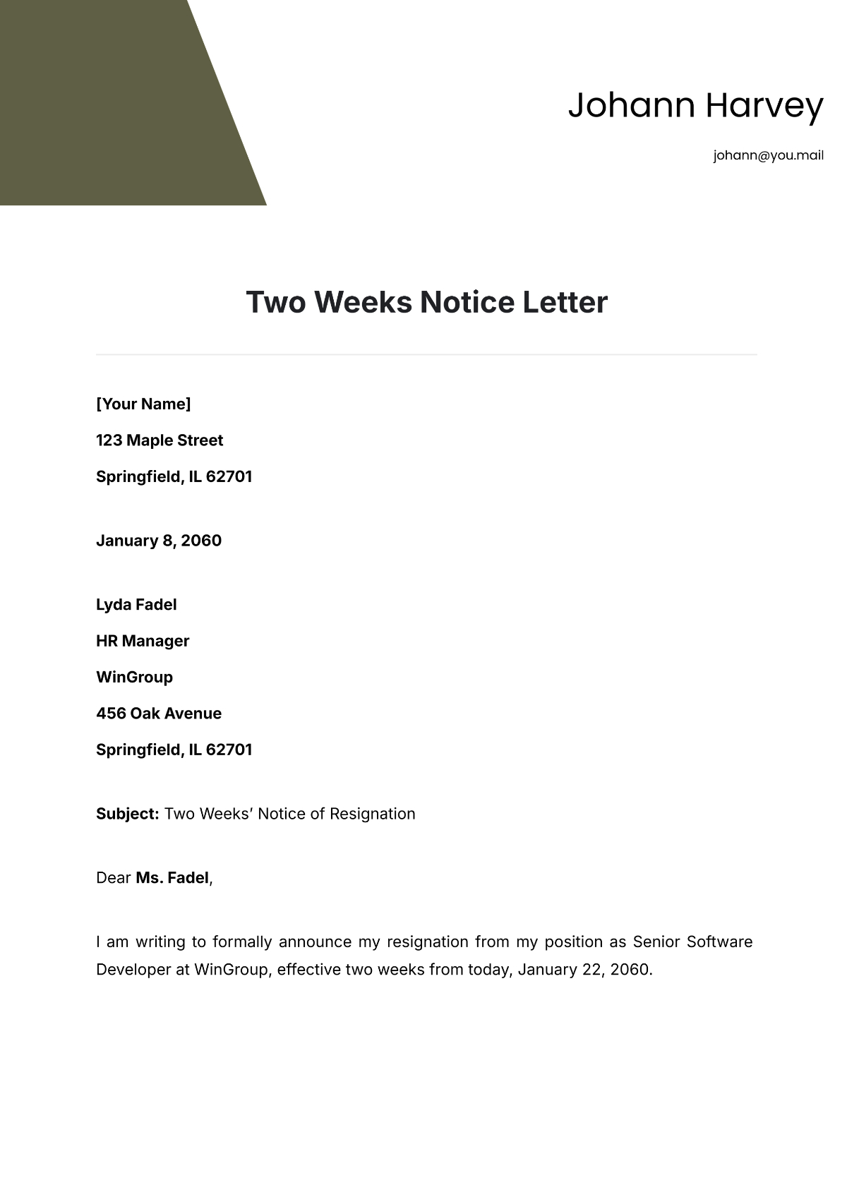Free Two Weeks Notice Letter Templates, Editable And Printable with Printable 2 Weeks Notice Letter