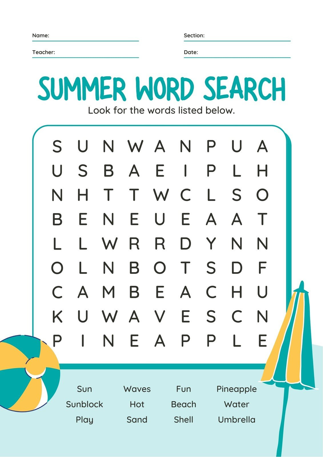 Free Word Search Maker – Make Your Own Word Search | Canva in Create Word Search Free Printable