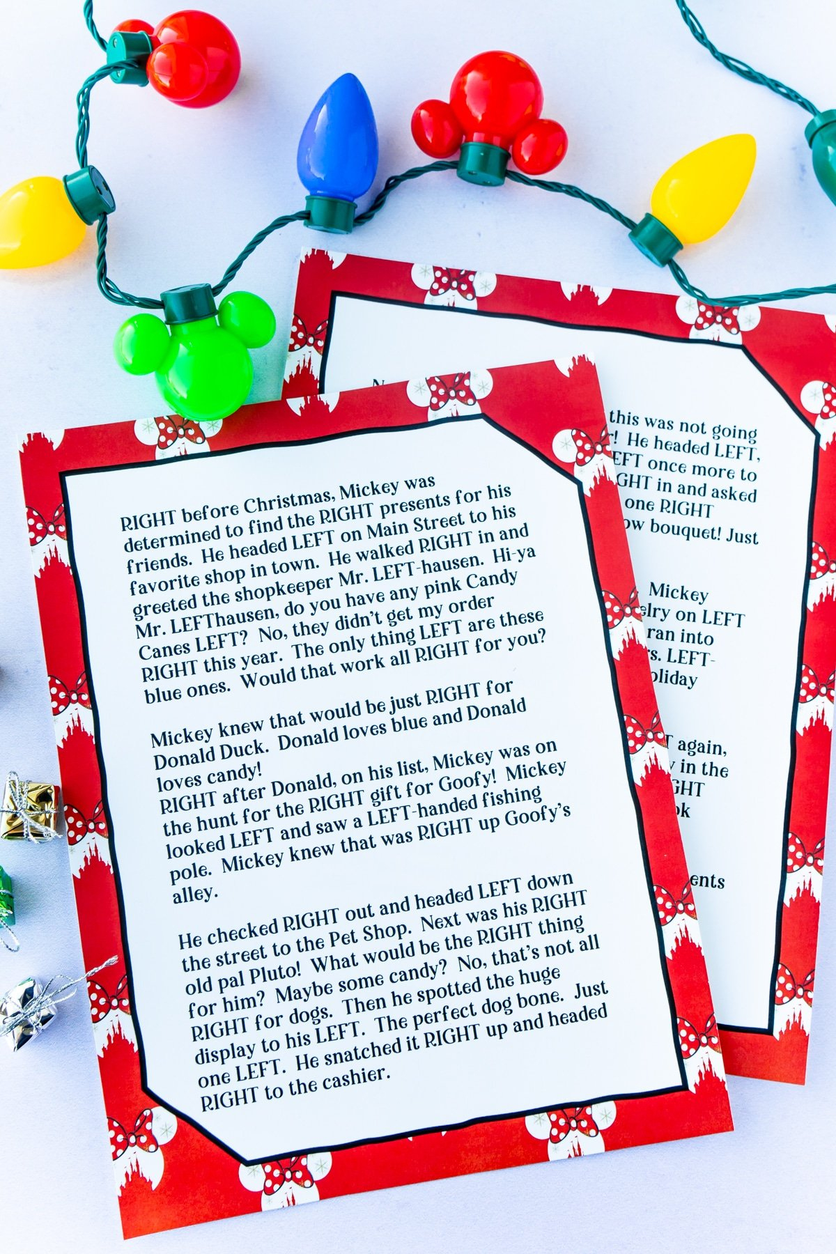 Fun Left Right Christmas Game (4 Printable Stories) - Play Party Plan pertaining to Short Christmas Stories For Adults Printable