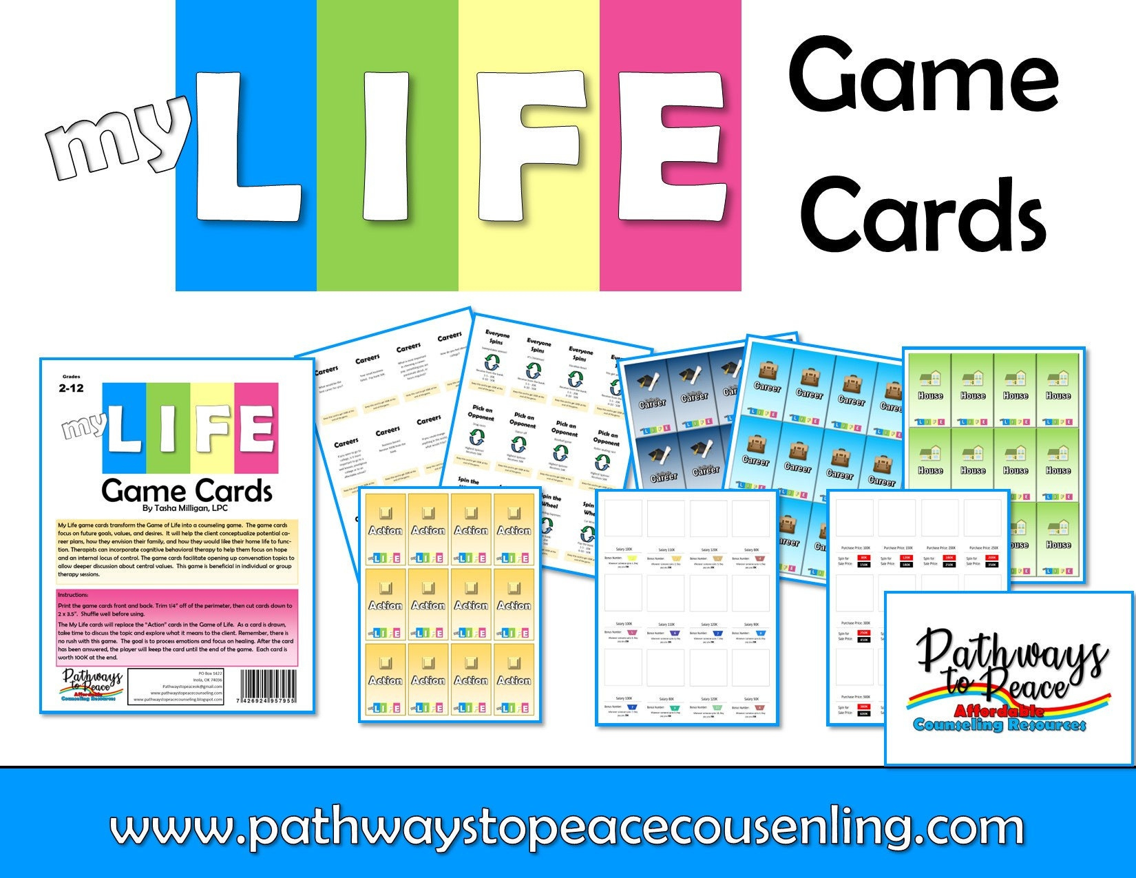 Game Of Life Cards Printable - Etsy.de regarding Game Of Life Printable Cards