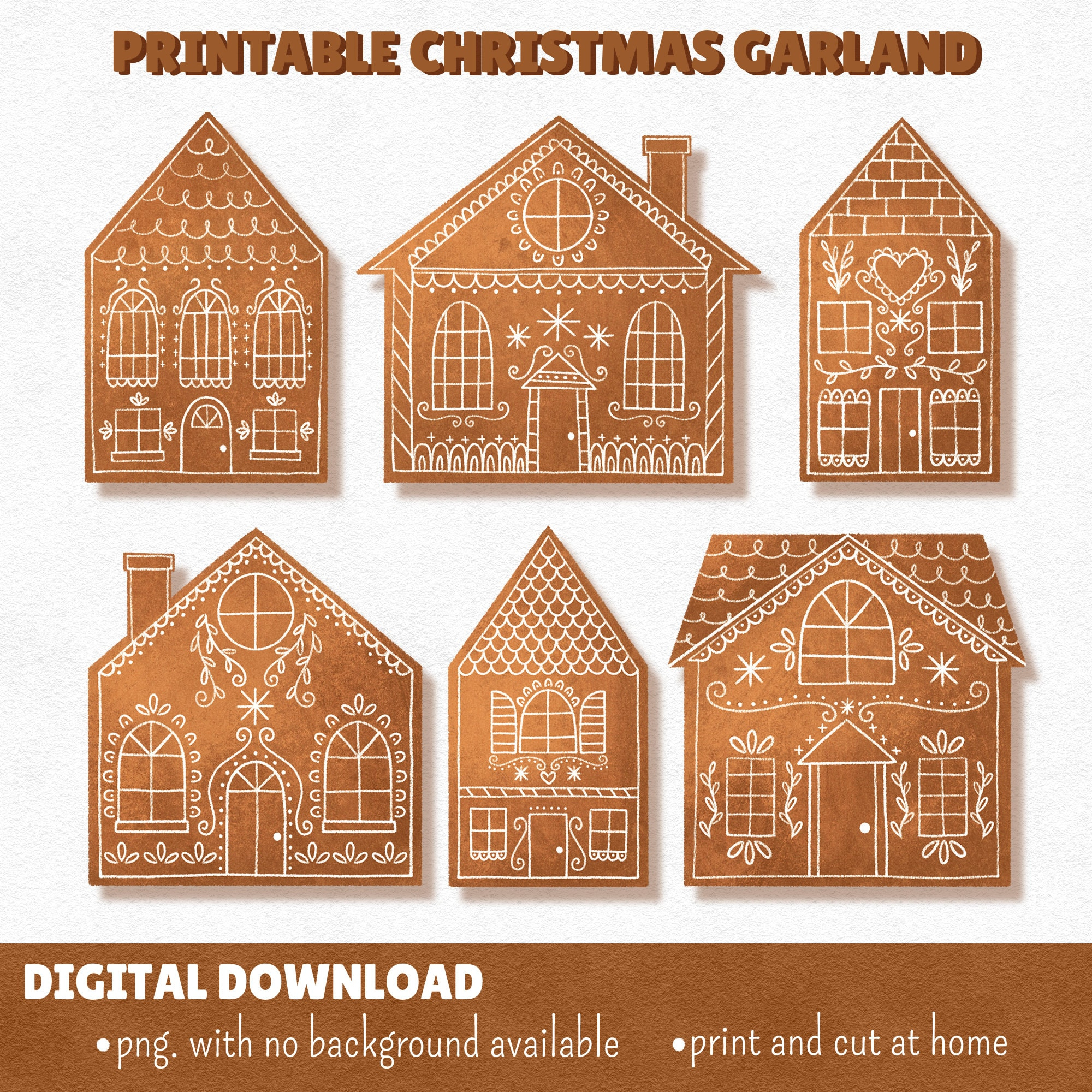 Gingerbread House Printable - Etsy Canada regarding Printable Full Size Printable Gingerbread House Template