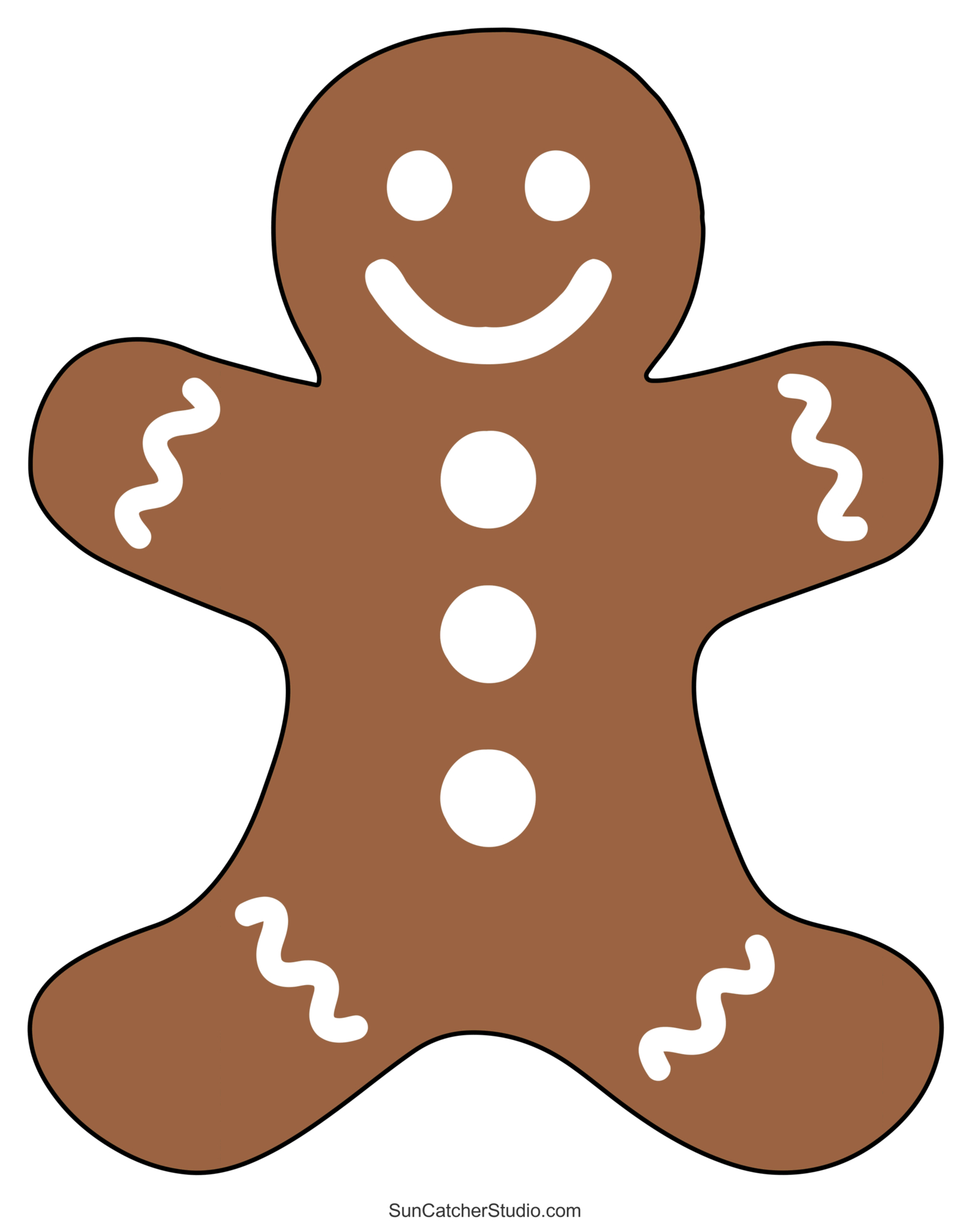 Gingerbread Man Templates (Printable Outlines And Patterns) – Free throughout Full Page Printable Gingerbread Man Template