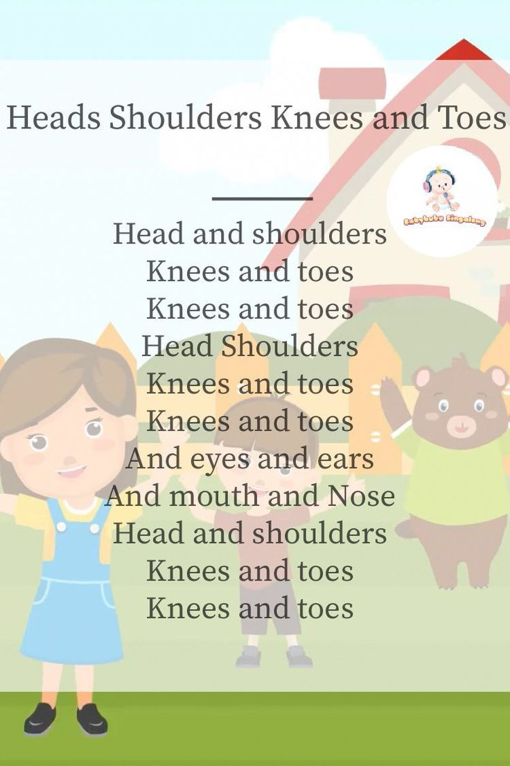 Head Shoulders Knees And Toes Song (2019) - Sing Along Nursery with Printable Head Shoulders Knees and Toes