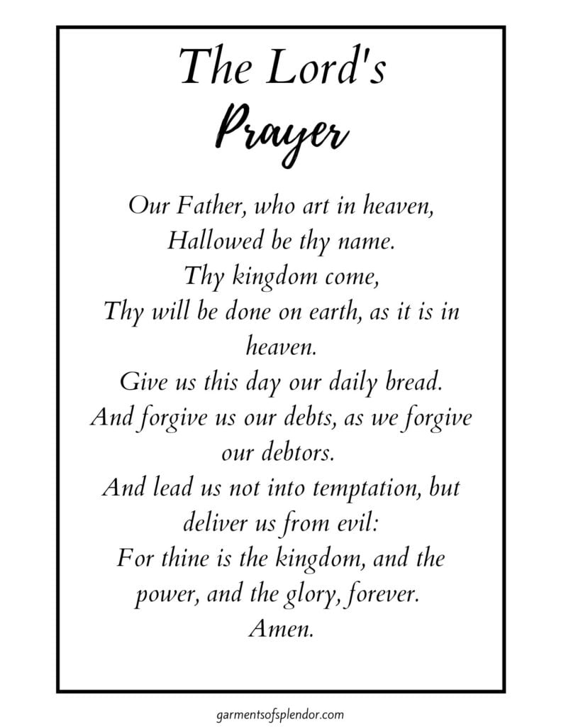 How To Pray The Lord'S Prayer With Power (Free Printables Inside!) - in Free Printable Printable Lord's Prayer