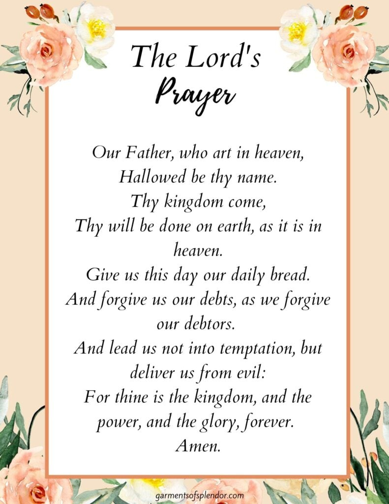 How To Pray The Lord'S Prayer With Power (Free Printables Inside!) - pertaining to Free Printable Printable Lord's Prayer
