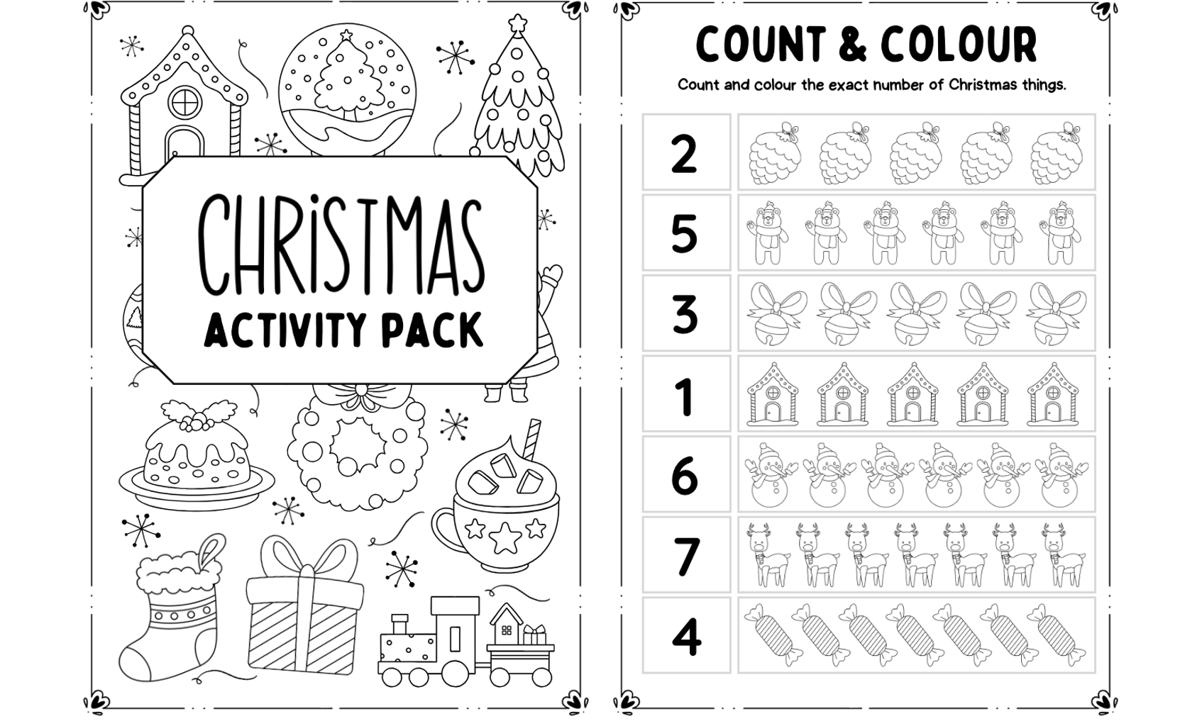 Kids' Christmas Activities: Free Printable Activity Booklet with Printable Christmas Activities For Kids