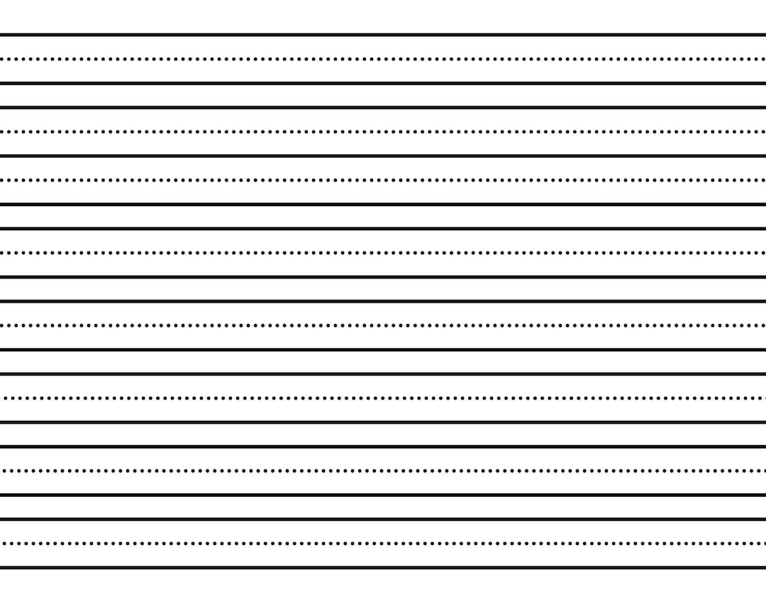 Kindergarten Lined Paper / Kindergarten Writing Paper / Preschool for Printable Handwriting Paper For Kindergarten