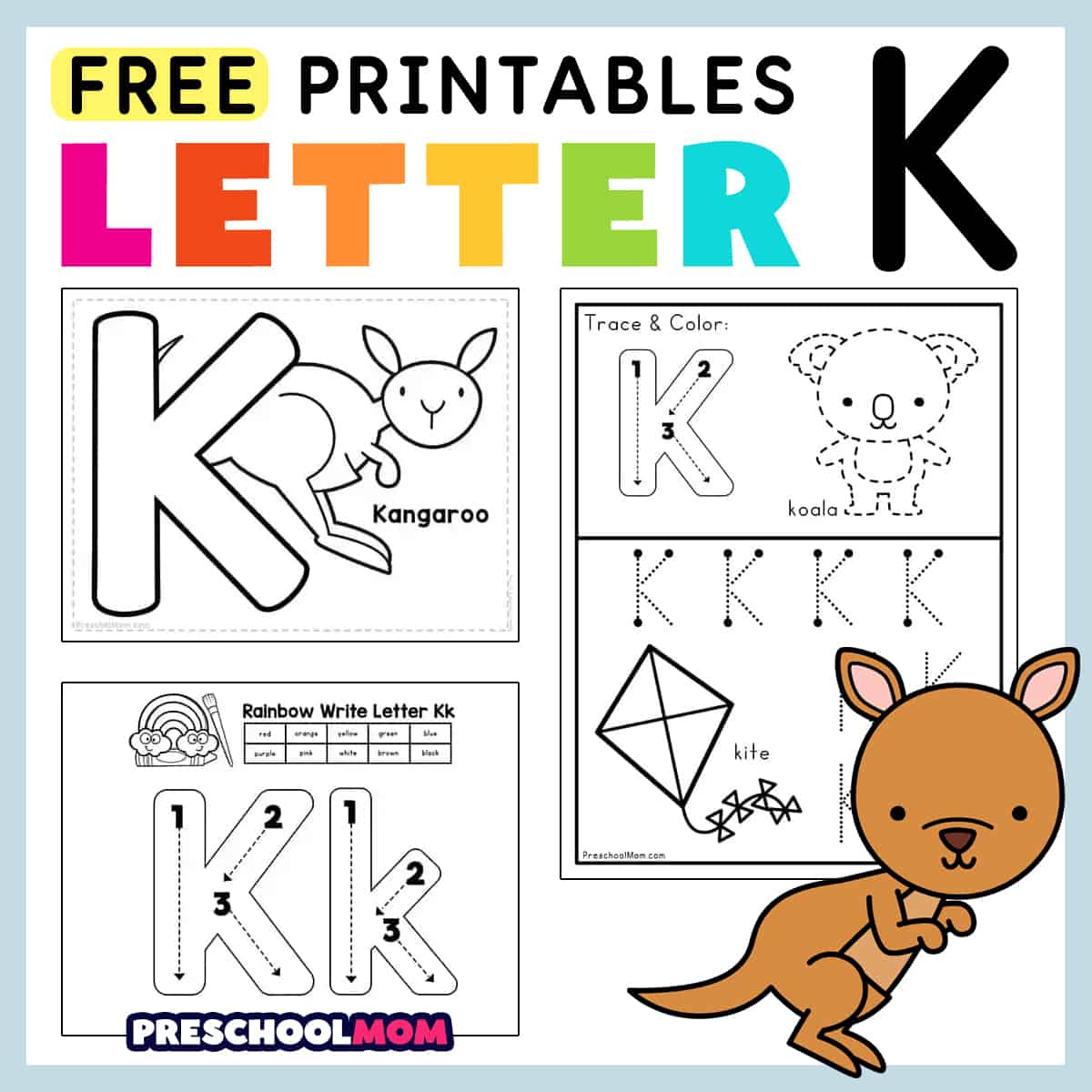 Letter K Preschool Printables - Preschool Mom for Free Printable Letter K Worksheets