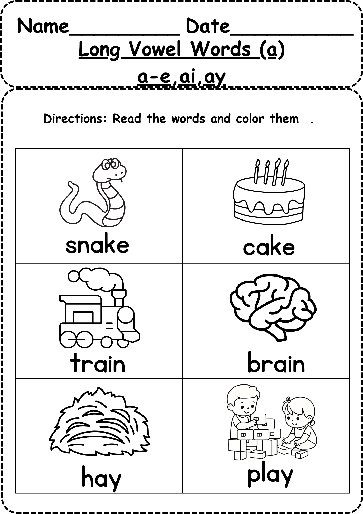 Long Vowels Worksheets Free Coloring Pages (5 Printables) with Printable Long and Short Vowel Sounds Worksheets