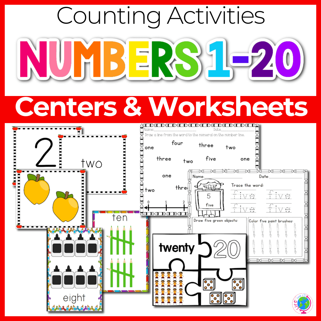 Math Centers &amp;amp; Worksheets For Numbers 1-20 inside 1 To 1 Correspondence Up To 20 Printable