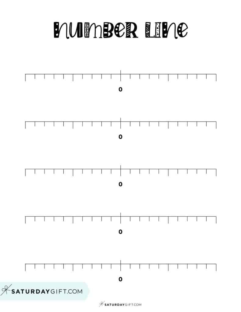 Negative And Positive Number Line - 19 Free Printable Blank Worksheets throughout Number Lines Positive and Negative Printable