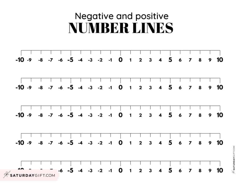 Negative And Positive Number Line - 19 Free Printable Blank Worksheets with Number Lines Positive and Negative Printable