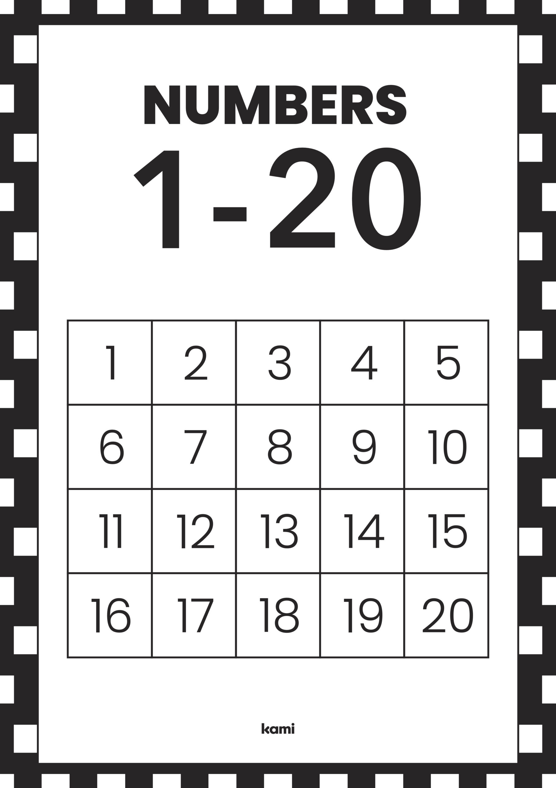 Number Chart | 1-20 For Teachers | Perfect For Grades 1St, 2Nd with regard to 0-20 Number Chart Printable