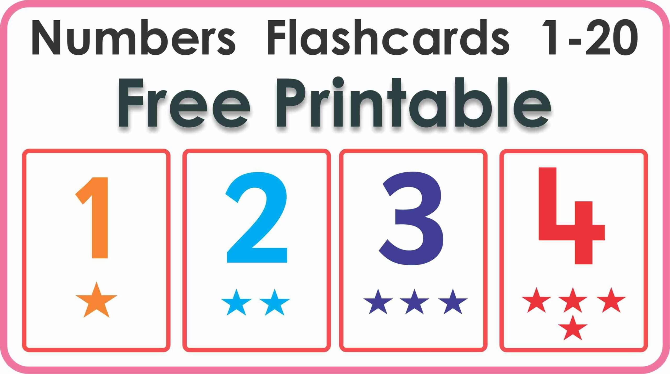 Number Flashcards- 1 To 20 Free Printable | Montessoriseries regarding 1-20 Number Cards Printable