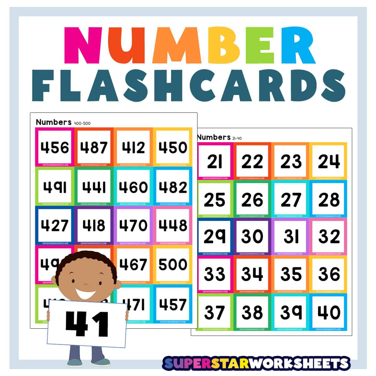 Number Flashcards - Superstar Worksheets inside 1-120 Cards Free Printable