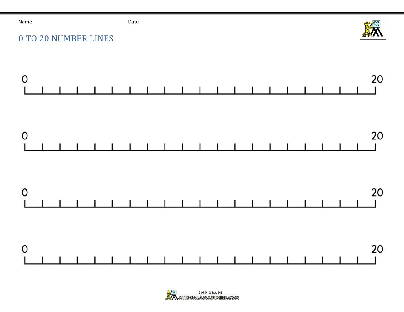 Number Line 0 To 20 with Free Printable Number Line 1-20