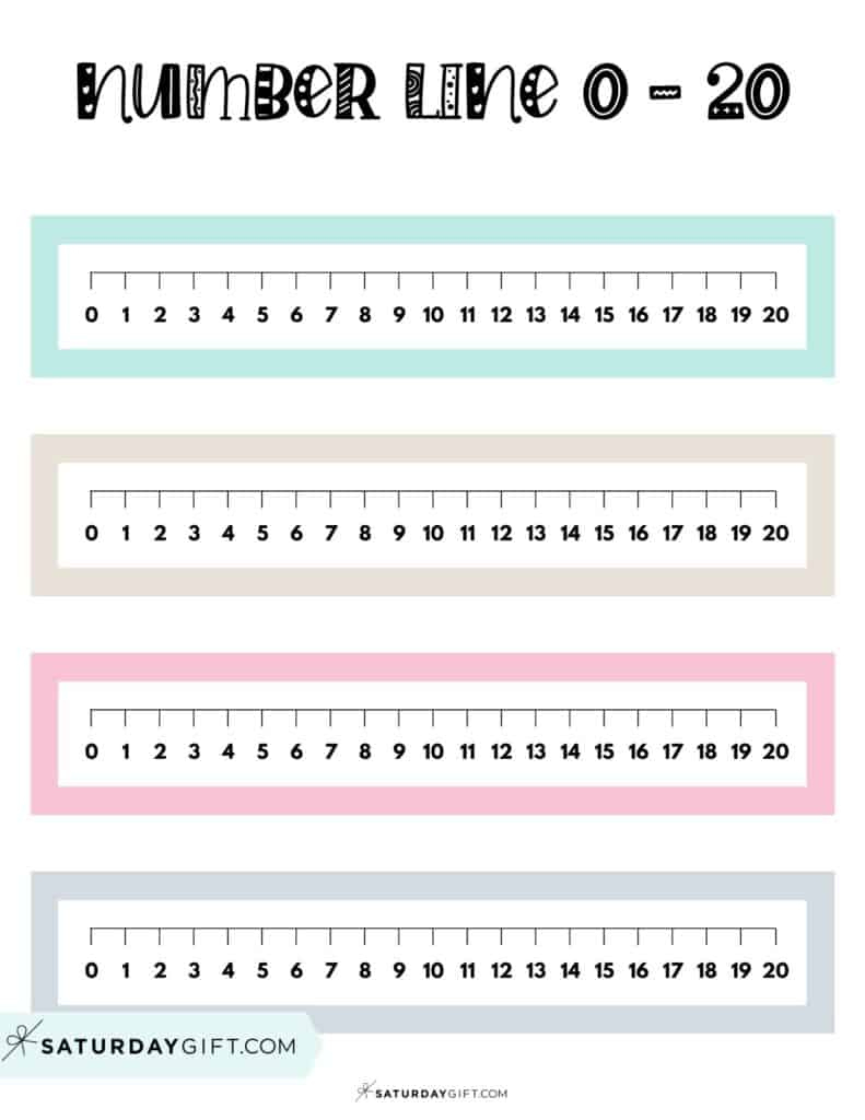 Number Line To 20 - 8 Cute & Free Printables And Blank Worksheets for Number Line To 20 Printable