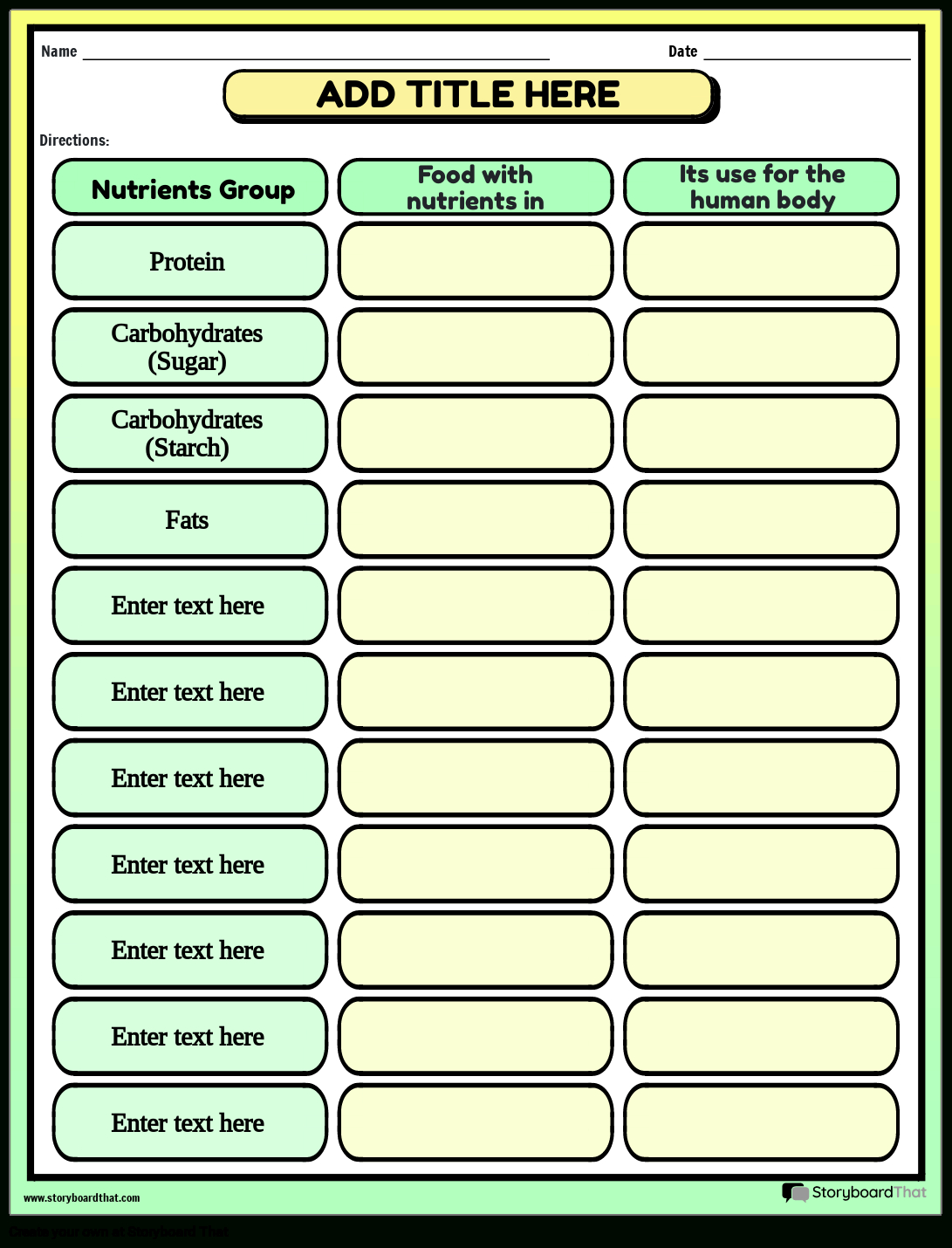 Nutrition Worksheets: Free Printable Ideas And Templates for Printable Nutrition Games For Adults