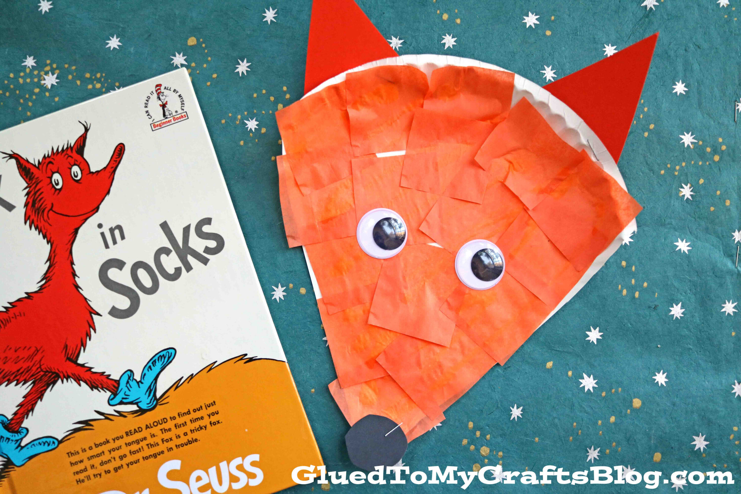 Paper Plate Fox In Socks Craft for Printable Dr Seuss Crafts Preschool
