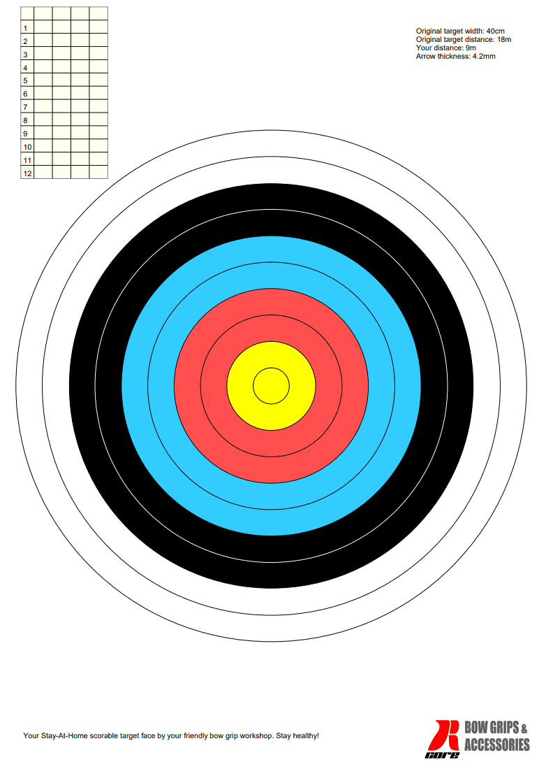 Printable Archery Target - Set Your Parameters And Print within Print Free Printable Archery Targets