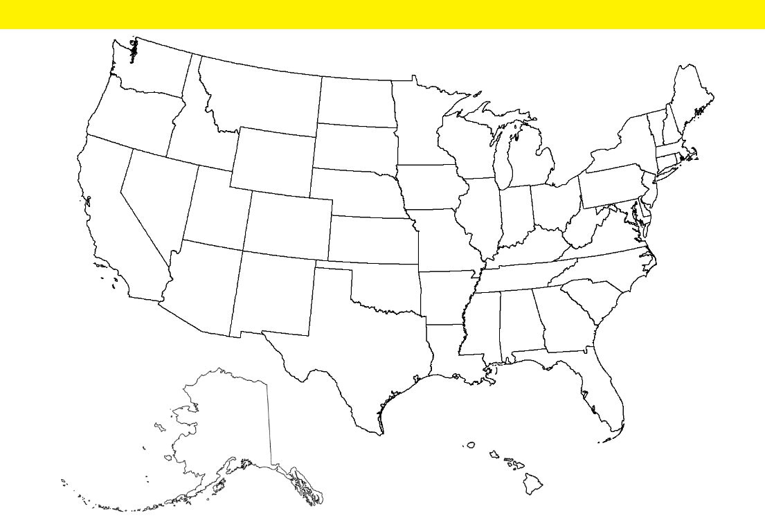 Printable Blank Map Of The Us: Perfect For Geography Lessons with regard to Blank Us Map Quiz Printable