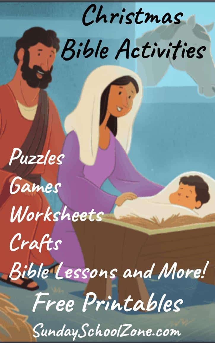 Printable Christmas Bible Activities On Sunday School Zone intended for The Christmas Story In The Bible Printable