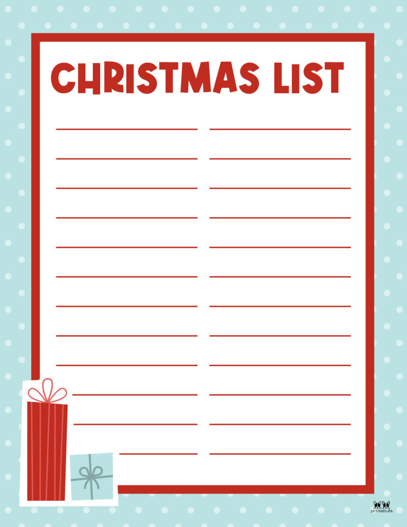 Printable Christmas Lists - 50 Free Printables | Printabulls pertaining to Santa Claus Wish List Printable Free