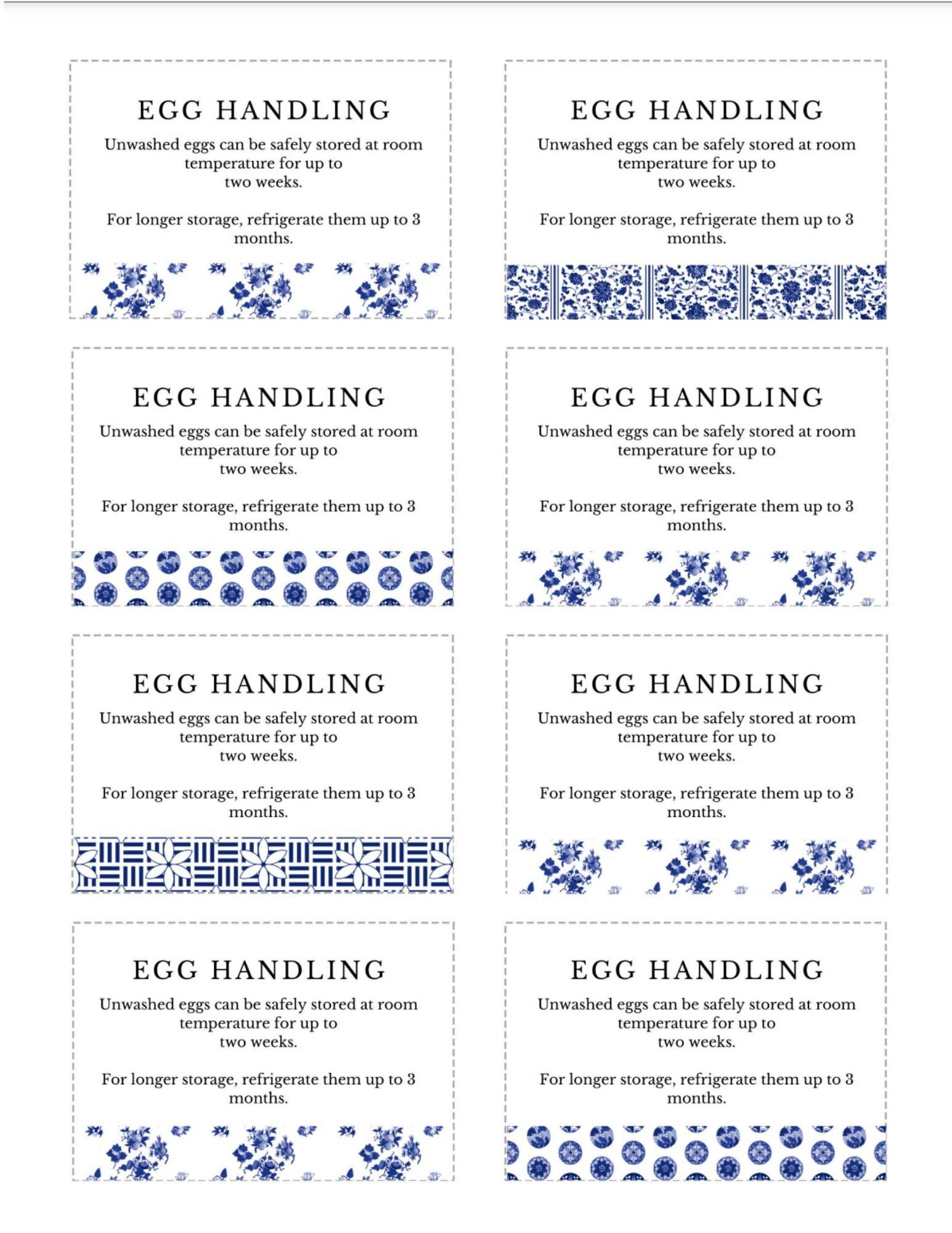 Printable Egg Handling Instructions (Cute + Free) in Farm Fresh Egg Handling Instructions Printable Free