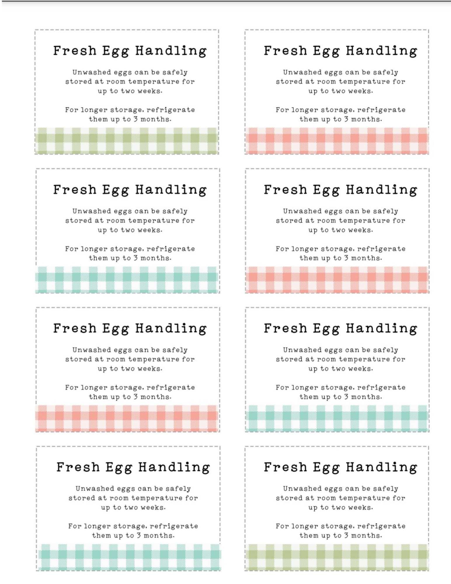 Printable Egg Handling Instructions (Cute + Free) within Farm Fresh Egg Handling Instructions Printable Free