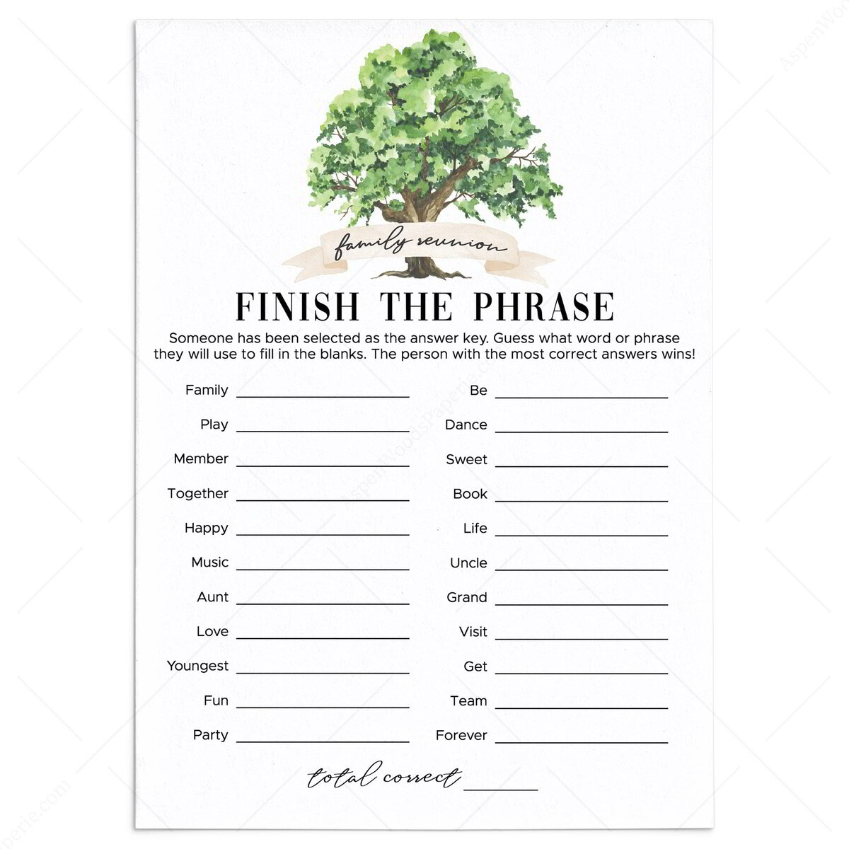Printable Finish The Phrase | Game For Family Gatherings with regard to Finish The Phrase For Seniors Printable