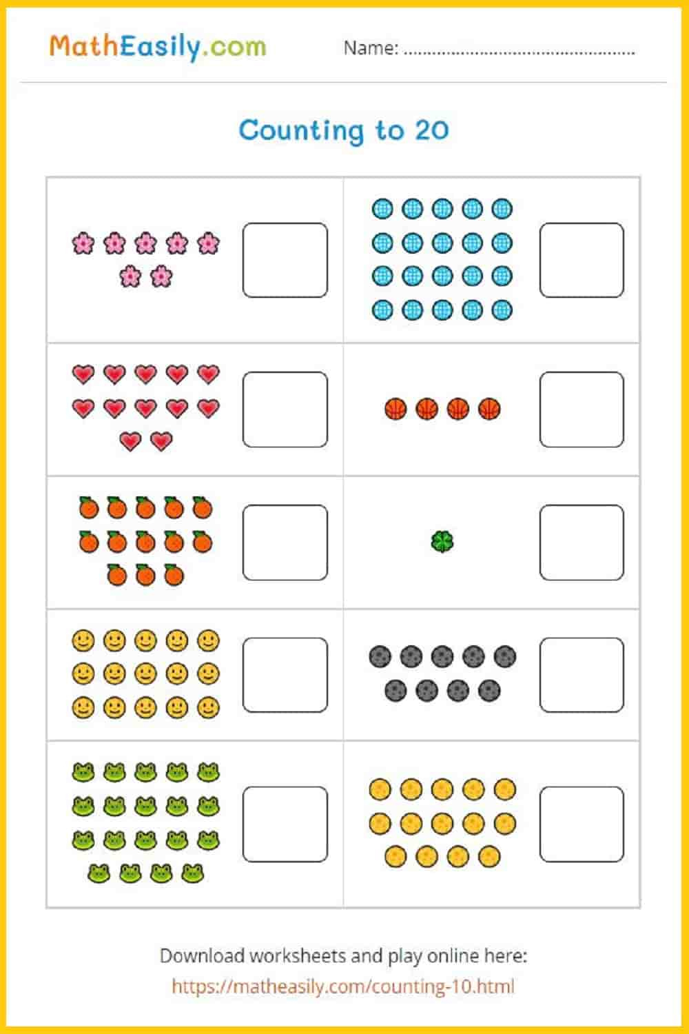 Printable Kindergarten Math Worksheets Pdf | Free Download regarding 1-20 Worksheets Kindergarten Free Printable