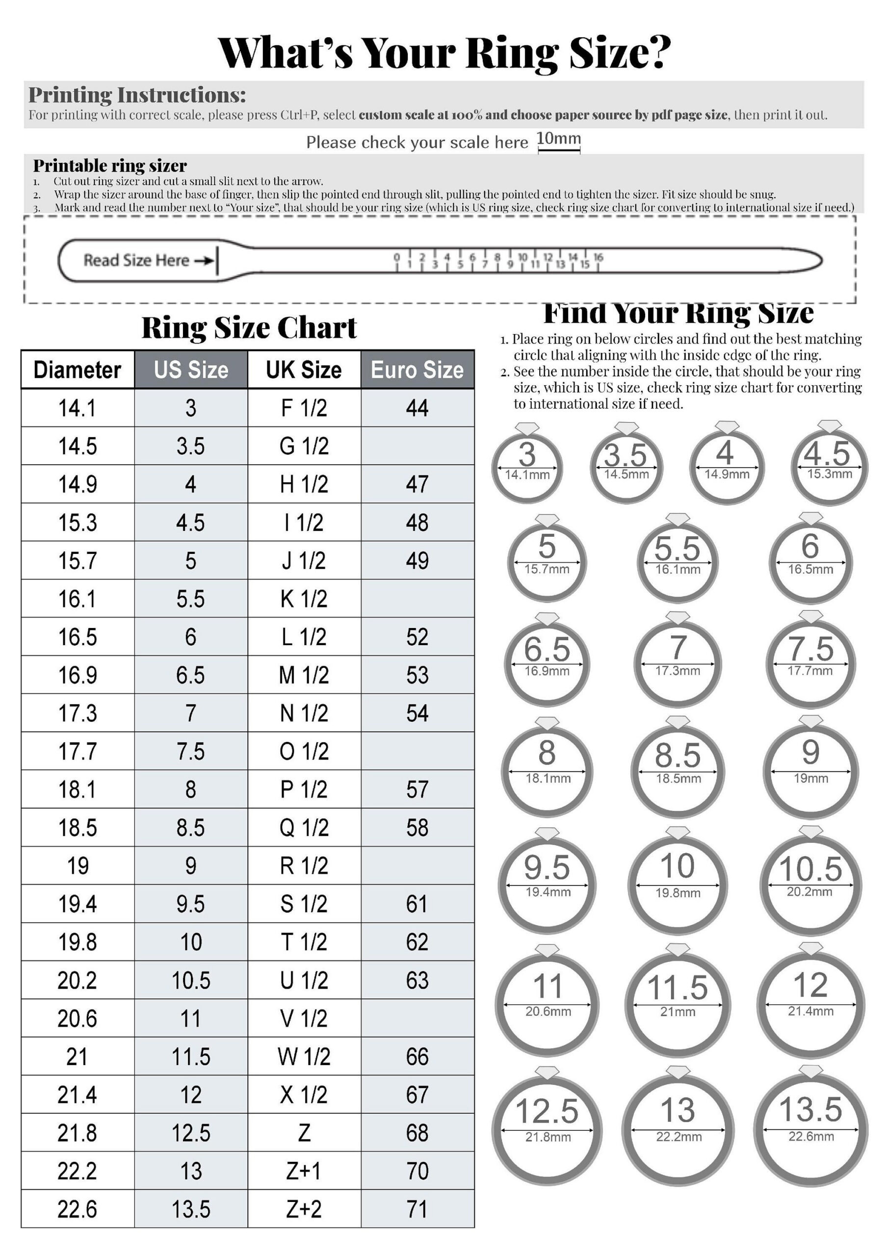Printable O Ring Selection Guide Ring Size Guide Printable Ring regarding Printable O Ring Size Chart