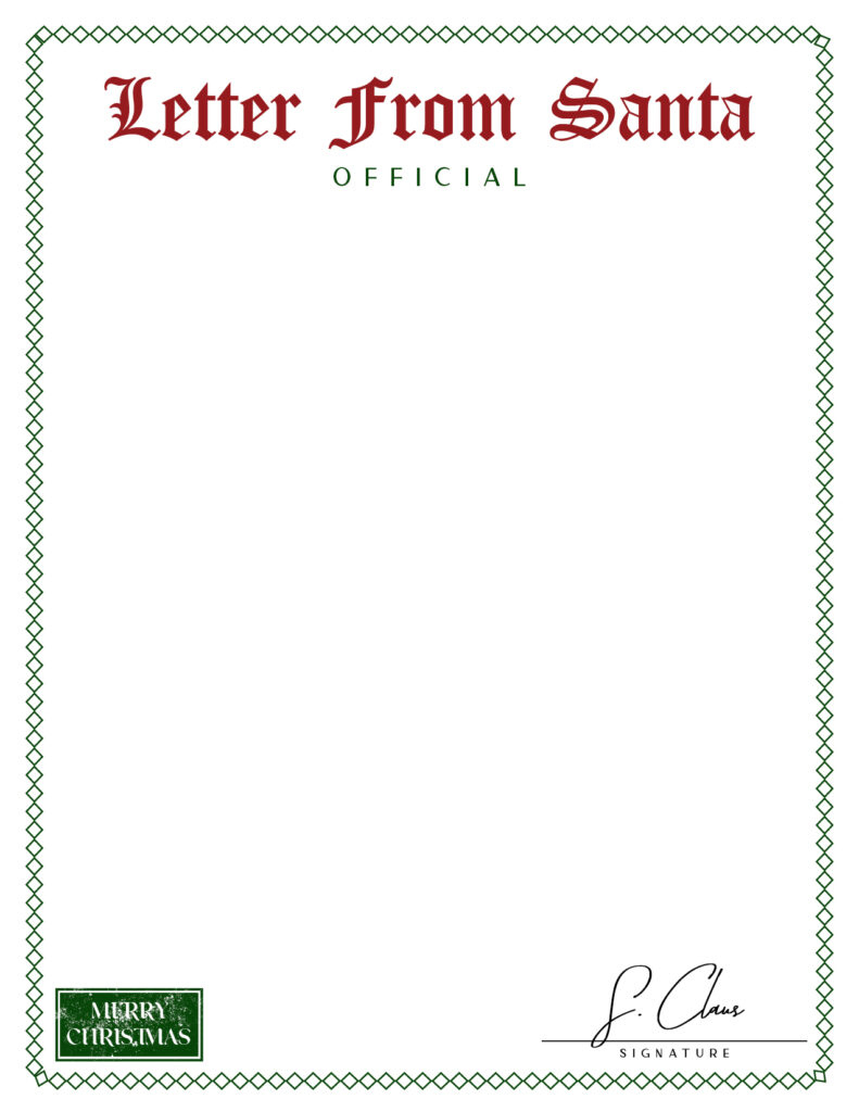 Printable Santa Letterhead Templates - 12 Free Printables throughout Free Printable Santa Claus Letterhead