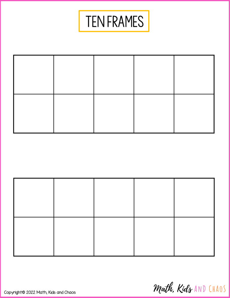 Printable Ten Frames - Math, Kids And Chaos with Printable Ten Frames 1-20 Free