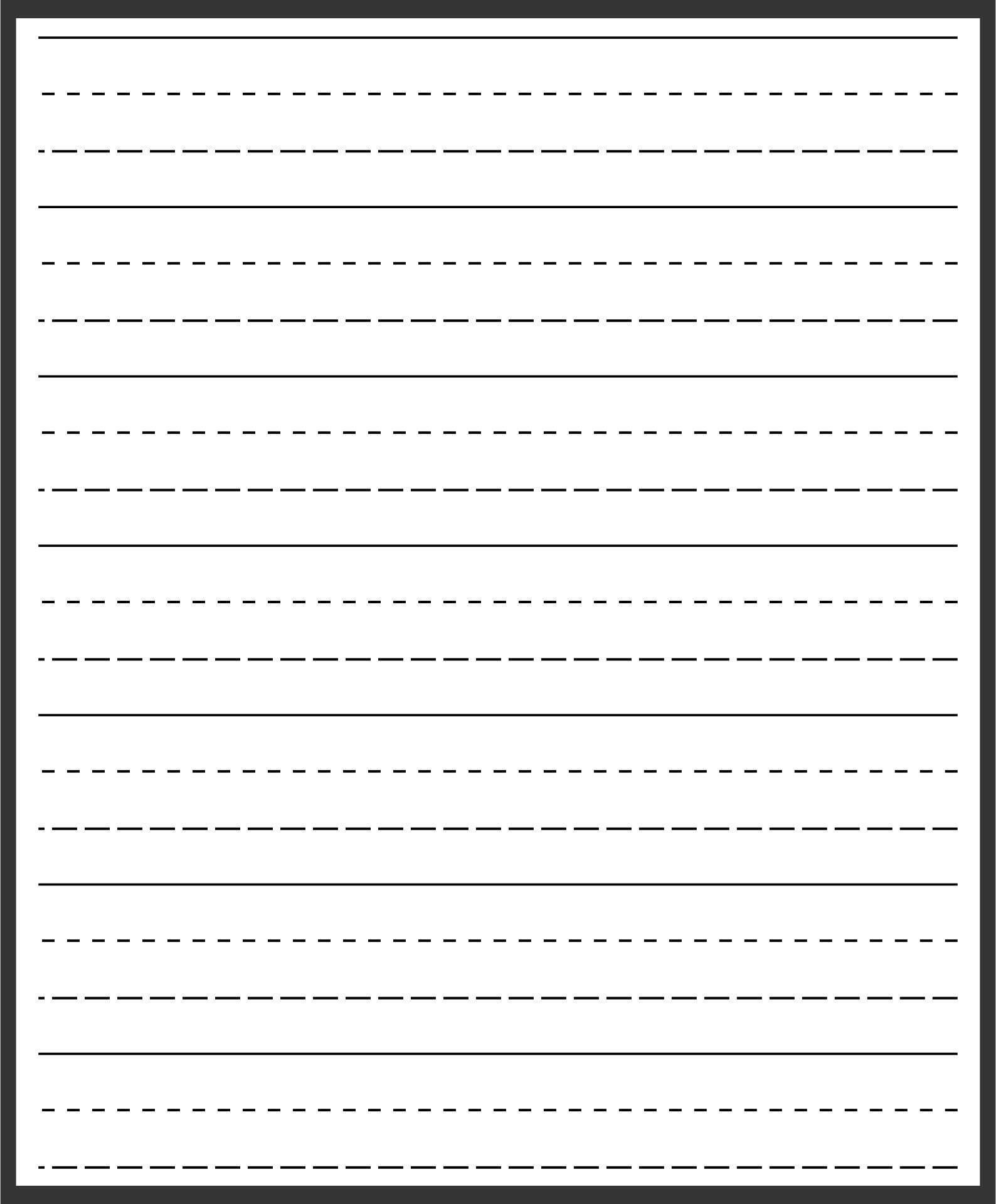 Printable Writing Paper For Handwriting For Preschool To Early pertaining to Printable Handwriting Paper For Kindergarten
