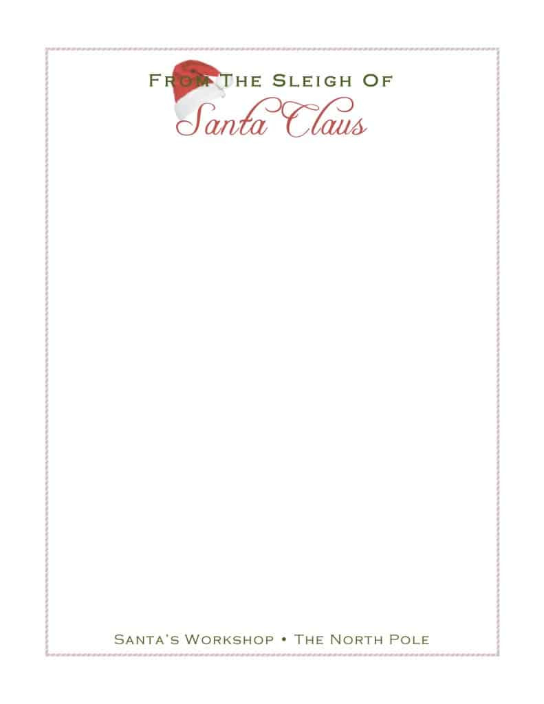 Santa'S Stationery {Free Santa Stationery Printable} - Average But with Free Printable Santa Claus Letterhead
