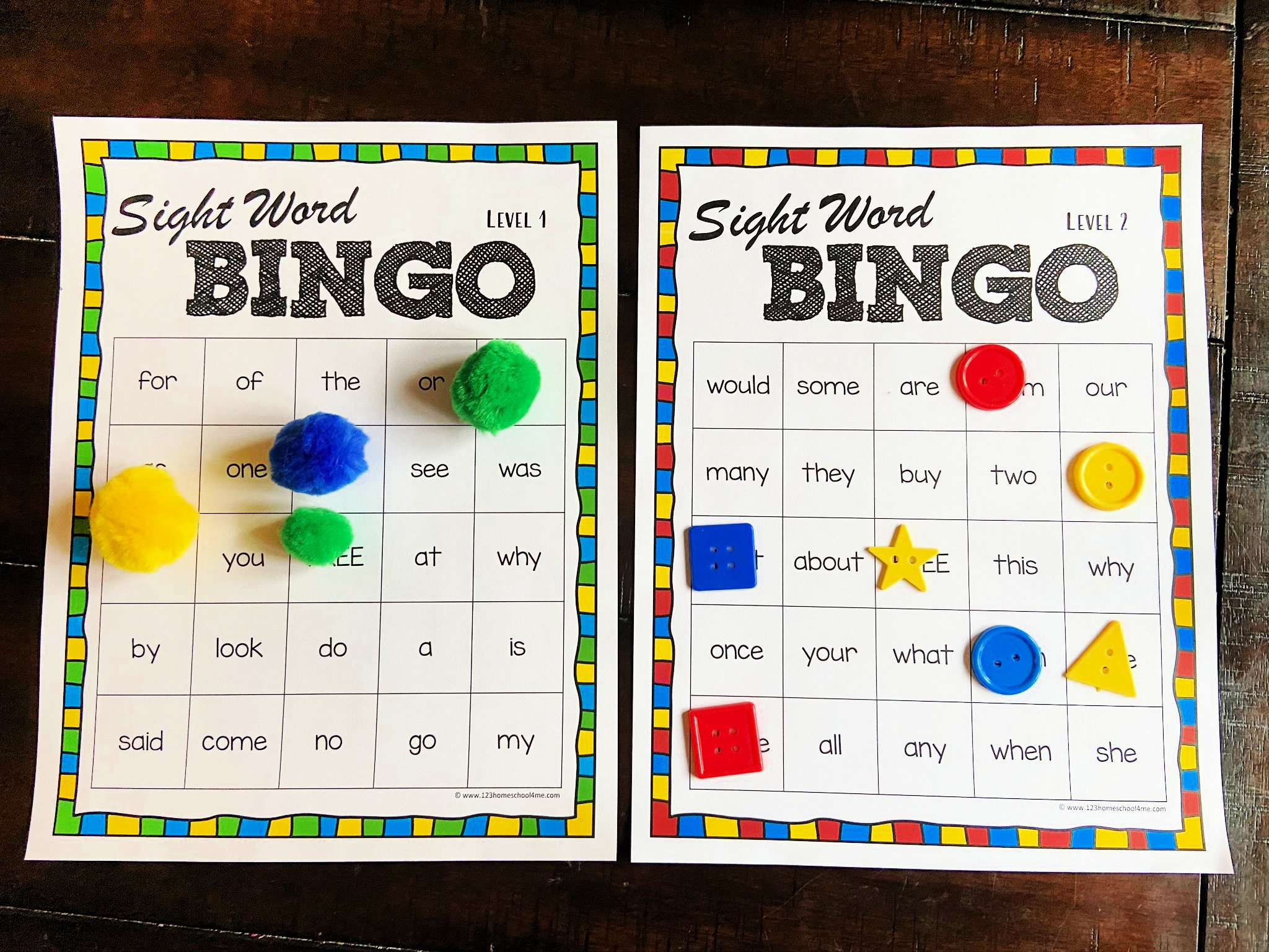 Sight Word Bingo Free Printable in Sight Word Bingo Printable Free