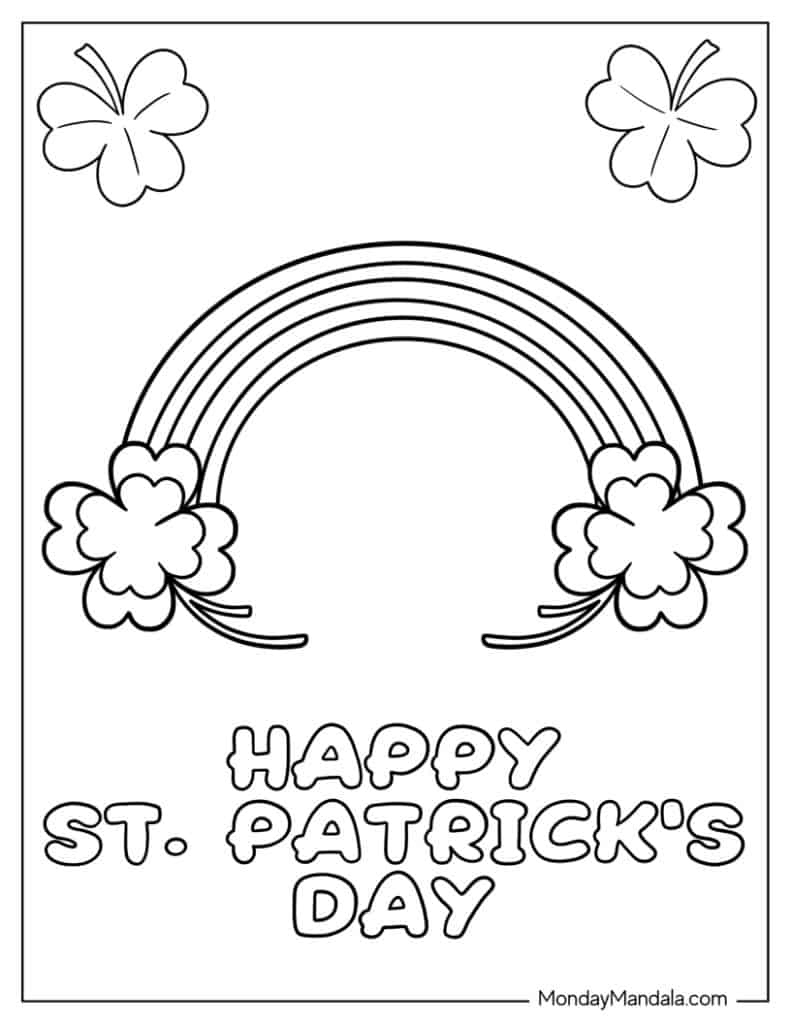 St. Patrick&amp;#039;S Day Coloring Pages (Free Pdf Printables) inside St Patrick&amp;#039;S Day Rainbow Printable