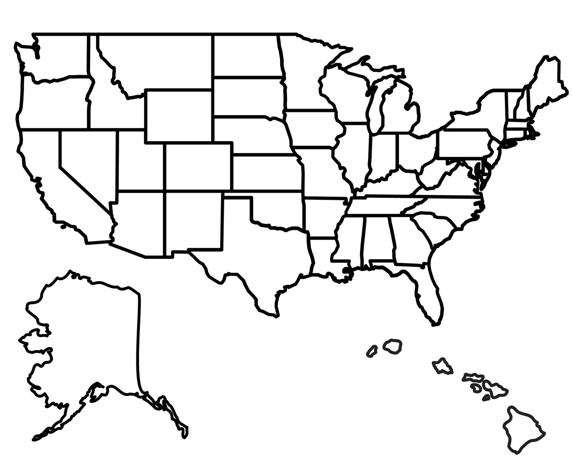 State Outlines: Blank Maps Of The 50 United States - Gis Geography within Map of Us Blank Printable