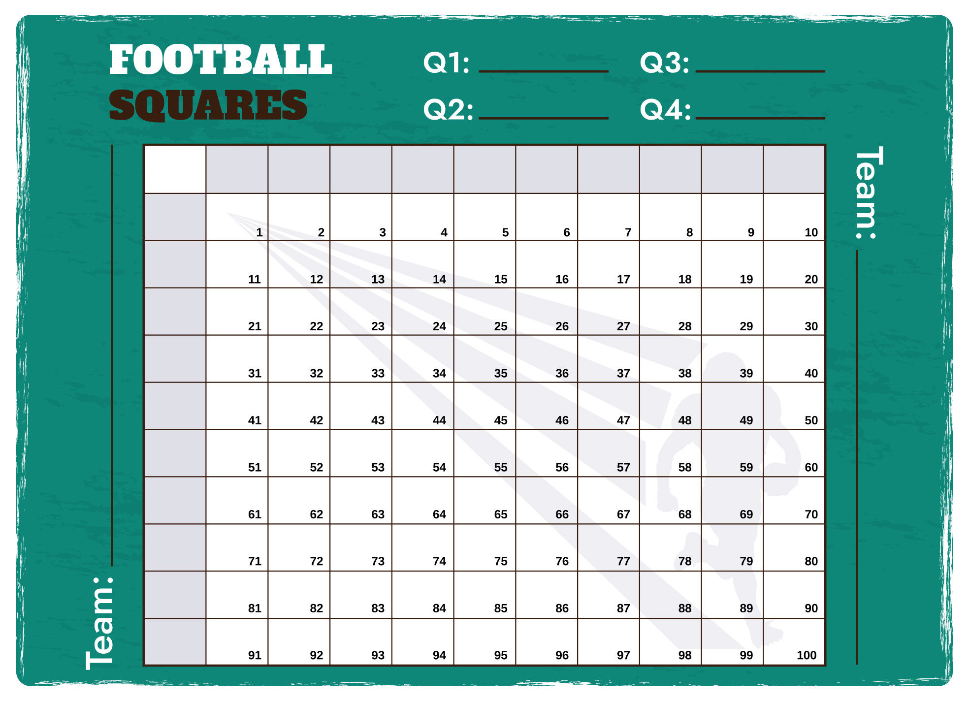 Super Bowl Squares With Numbers Free Google Docs Template - Gdoc.io with regard to Free Printable Football Squares With Numbers