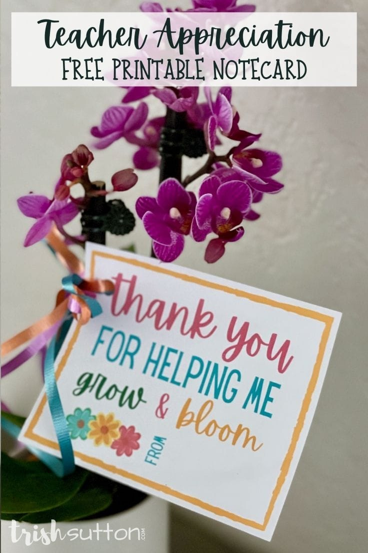 Teacher Appreciation Gift Idea | Thank You For Helping Me for Thank You For Helping Me Bloom Free Printable
